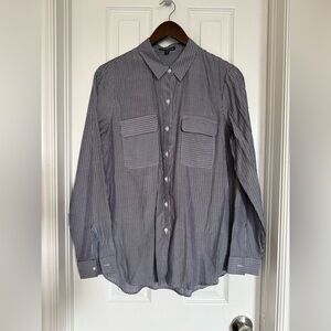 Express Women's Thin-Striped Button-Down Blouse